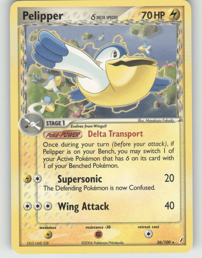 Pelipper (Delta Species) Rare Crystal Guardians 26/100 NM