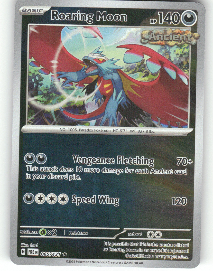 Roaring Moon Reverse Holo Rare SV: Prismatic Evolutions 065/131 NM