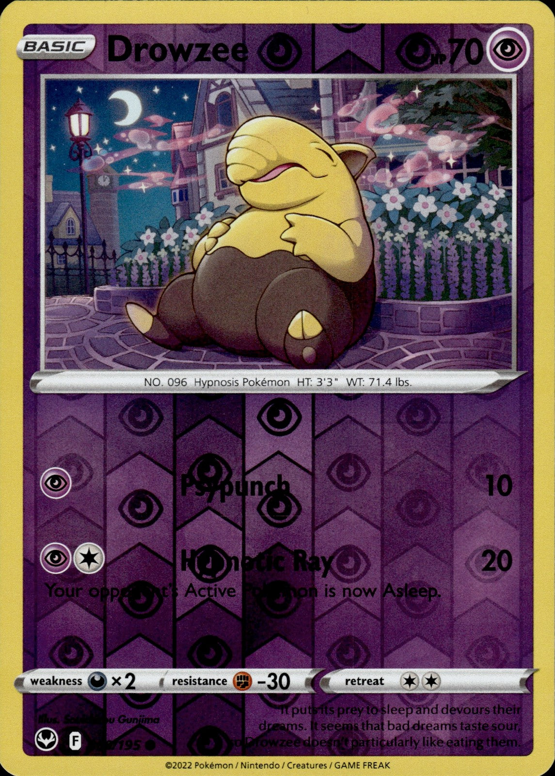Drowzee Reverse Holo Common SWSH12: Silver Tempest 060/195 NM
