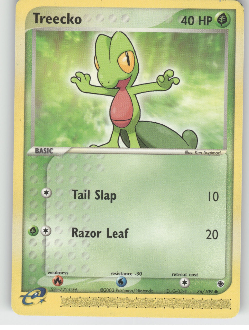 Treecko - Common EX Ruby and Sapphire 76/109 NM