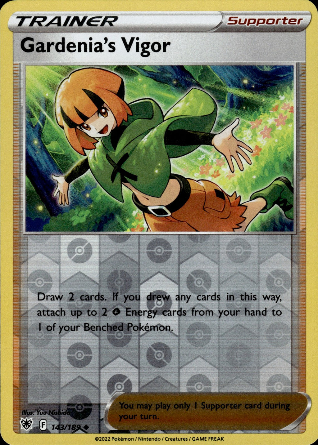 Gardenia's Vigor Reverse Holo Uncommon SWSH10: Astral Radiance 143/189 NM
