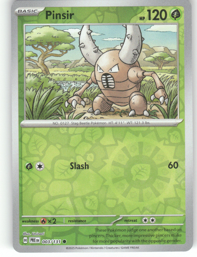 Pinsir Reverse Holo Common SV: Prismatic Evolutions 003/131 NM