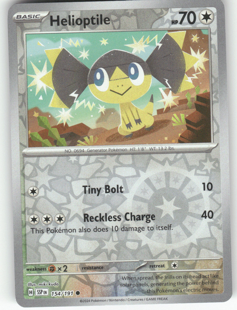 Helioptile Reverse Holo Common SV08: Surging Sparks 154/191 NM