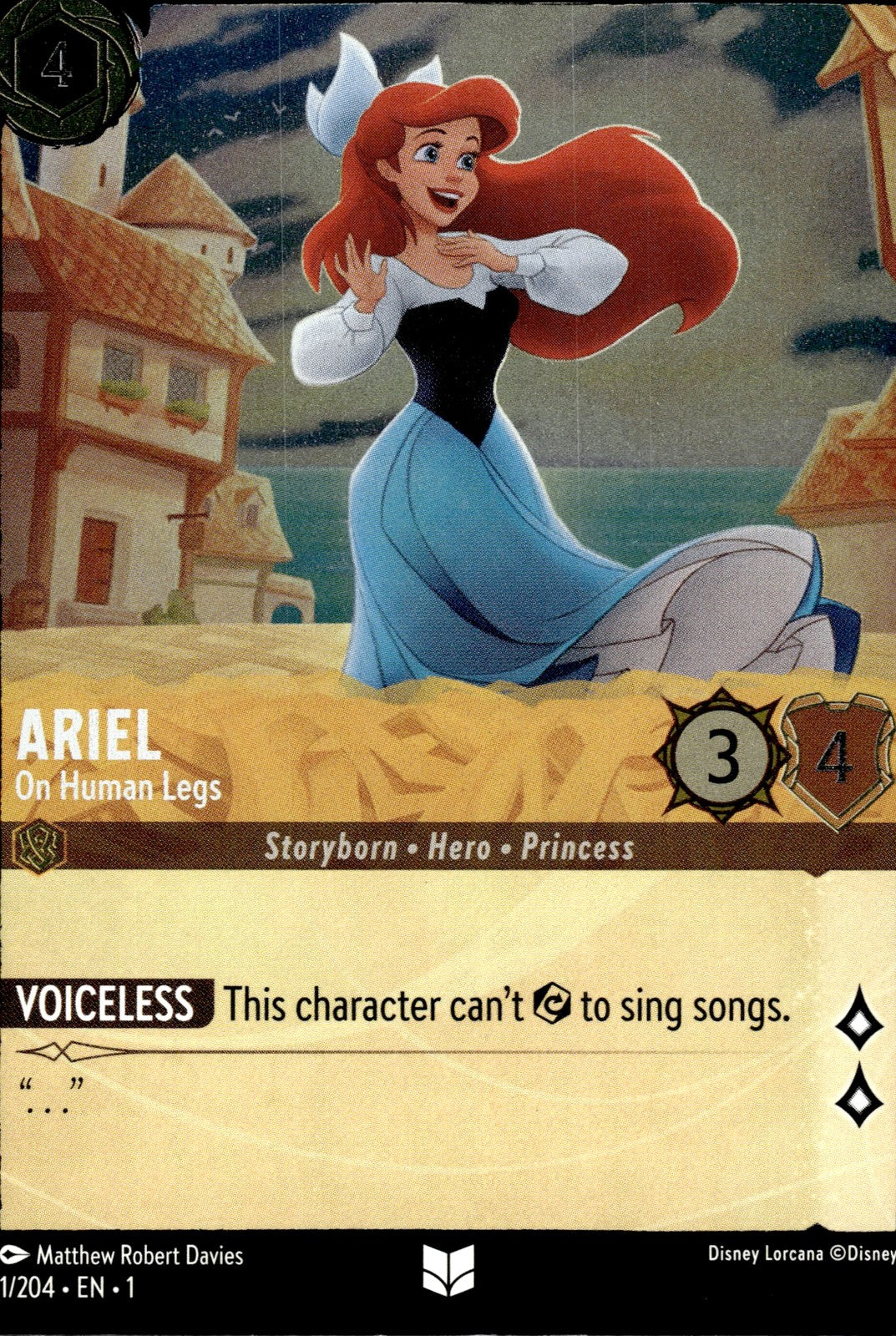 Ariel - On Human Legs Cold Foil Uncommon The First Chapter 1/204 NM