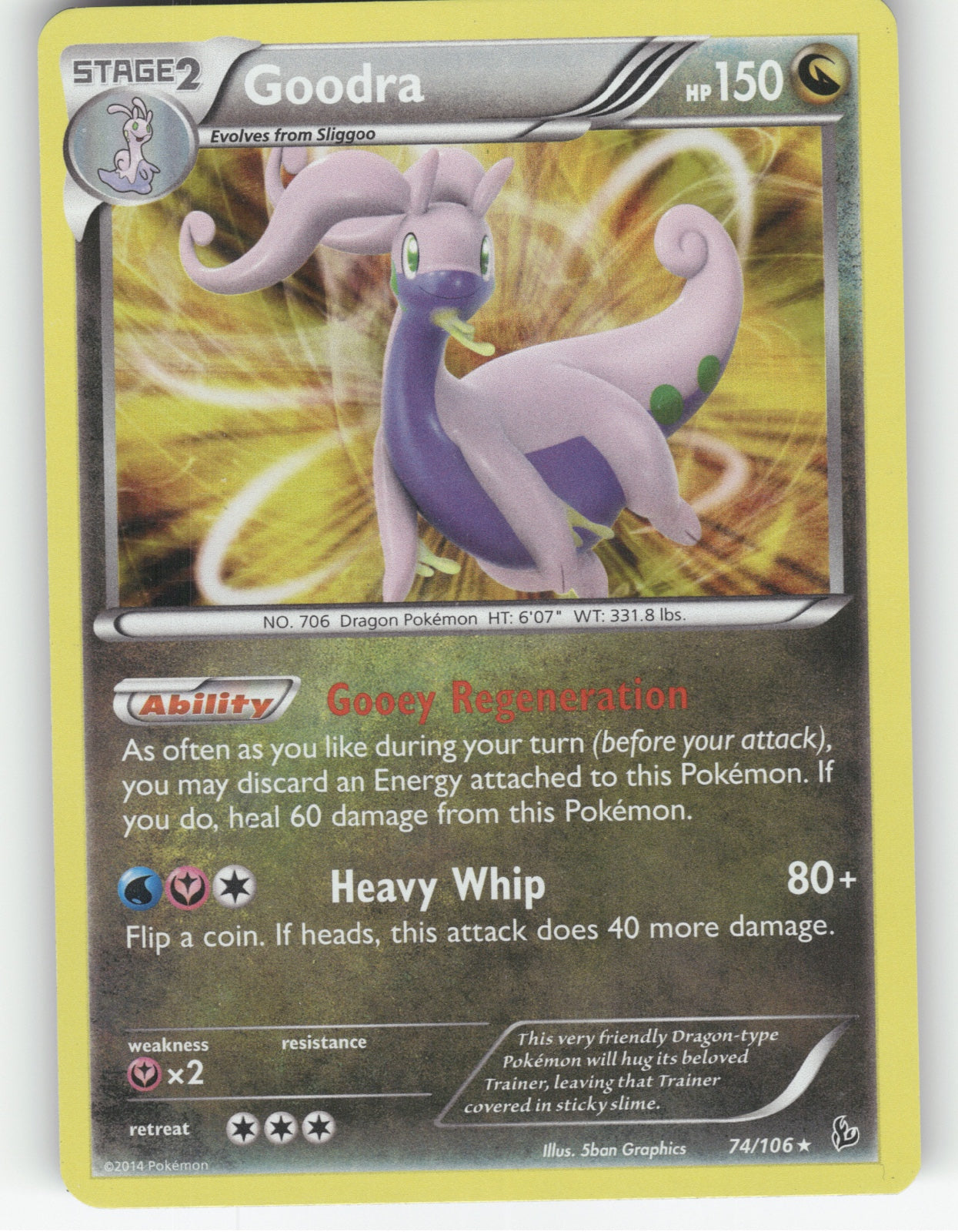 Goodra Holo Rare XY - Flashfire 74/106 NM