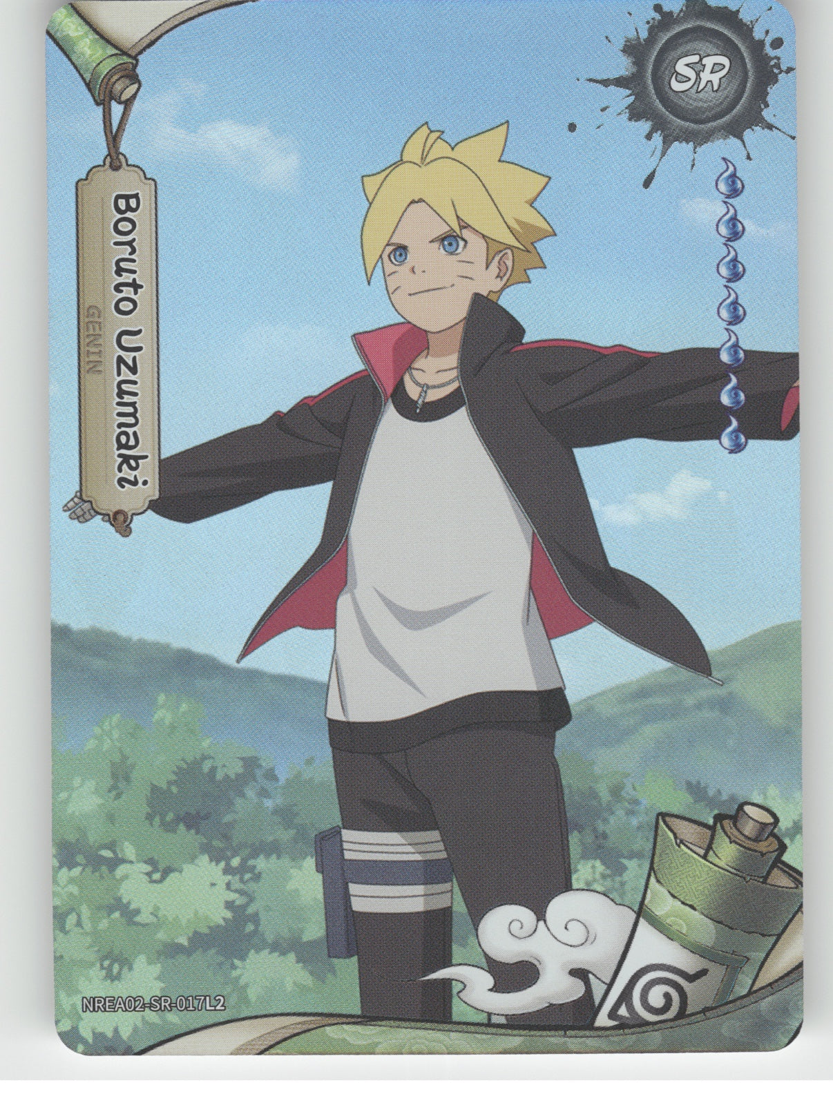 Boruto Uzumaki Base SR Earth Scroll Series 2 017L2 NM front