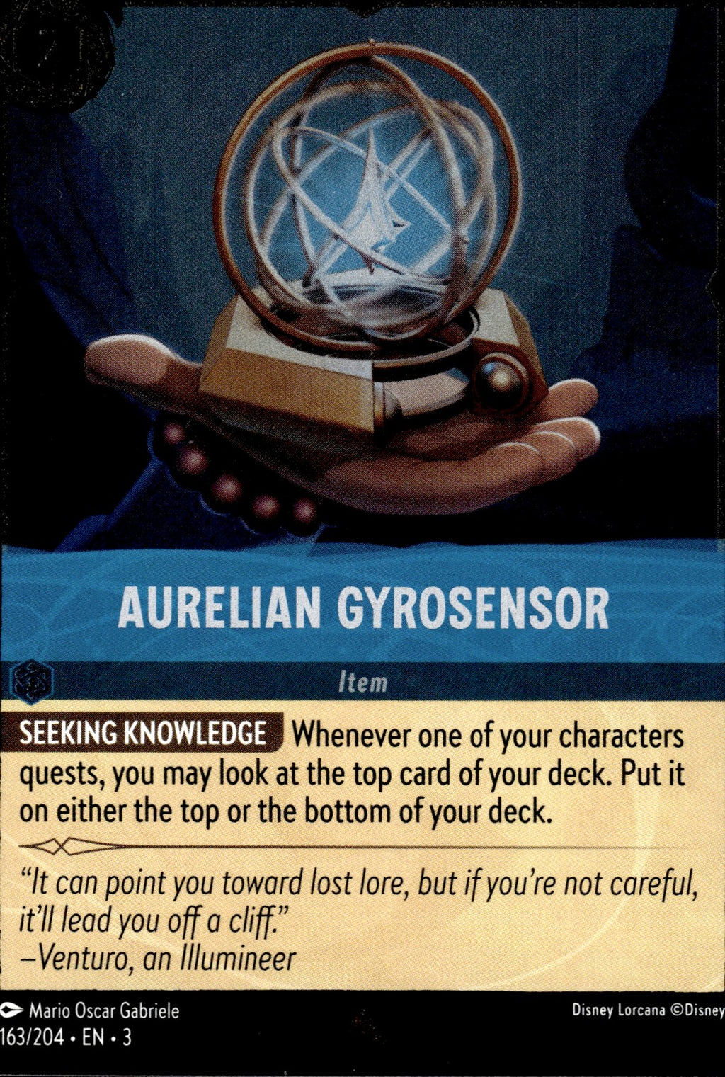 Aurelian Gyrosensor Cold Foil Rare Into the Inklands 163/204 NM