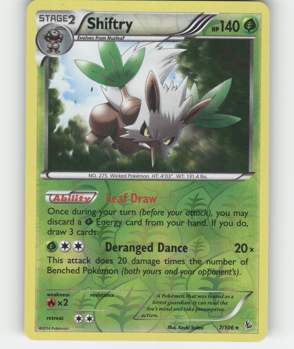 Shiftry Reverse Holo Holo Rare XY - Flashfire 7/106 NM
