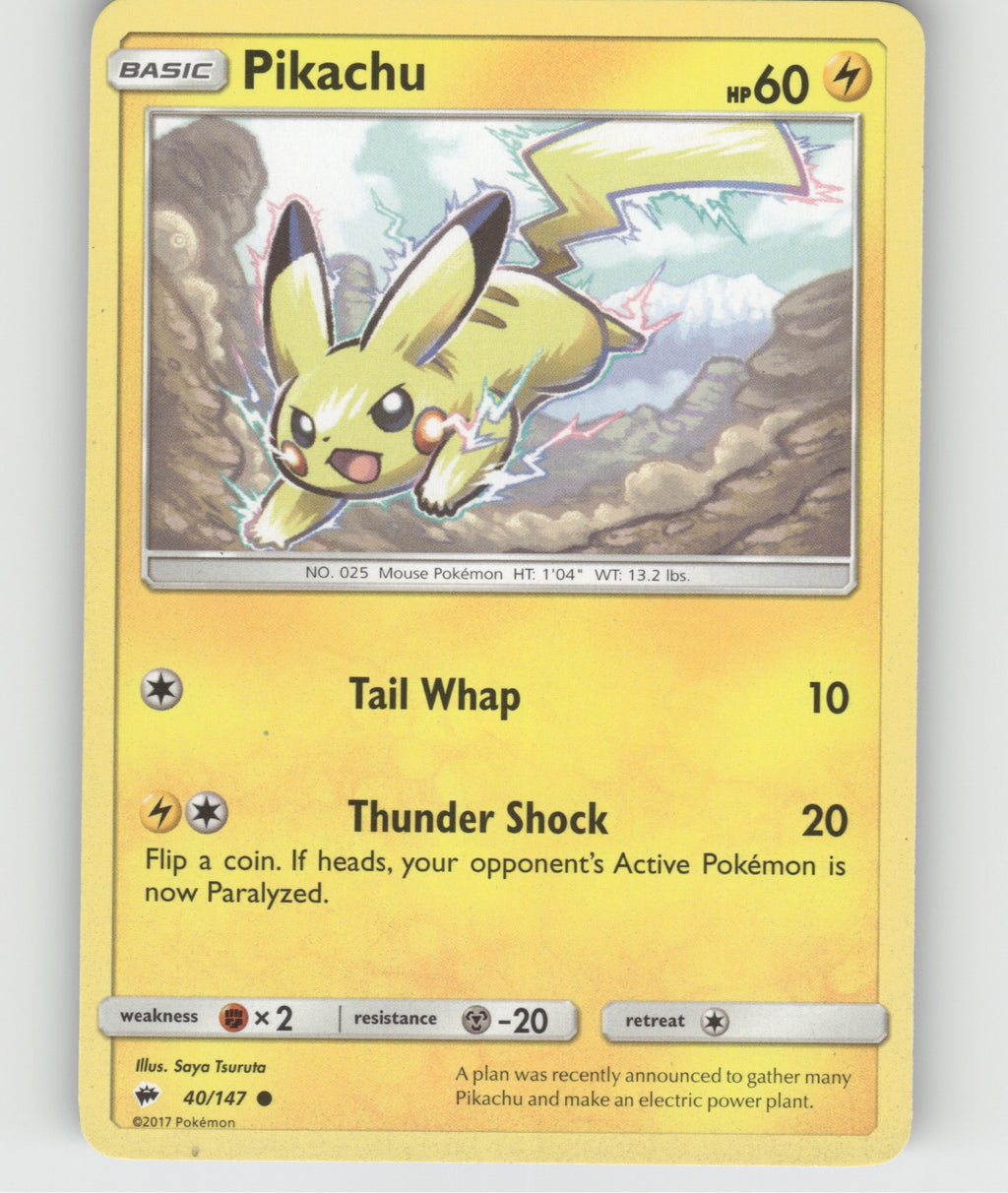 Pikachu Common SM - Burning Shadows 40/147 NM
