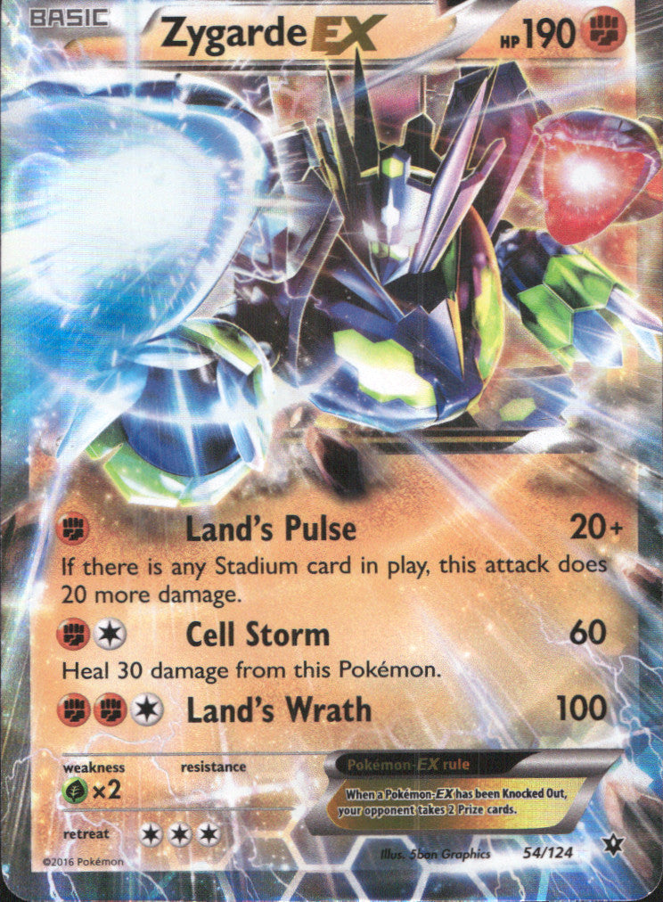 Zygarde EX Holo Ultra Rare XY - Fates Collide 54/124 NM