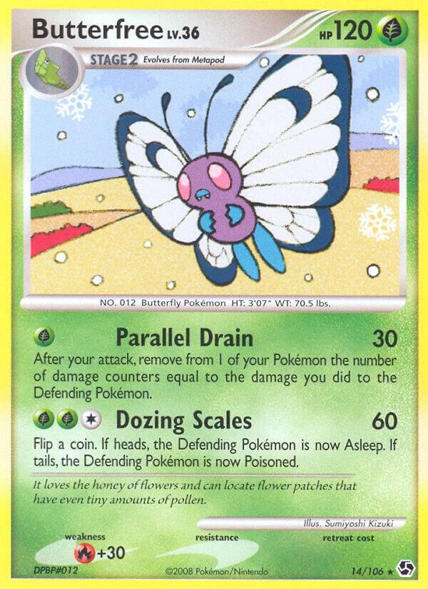 Butterfree Reverse Holo Rare Great Encounters 14/106 NM