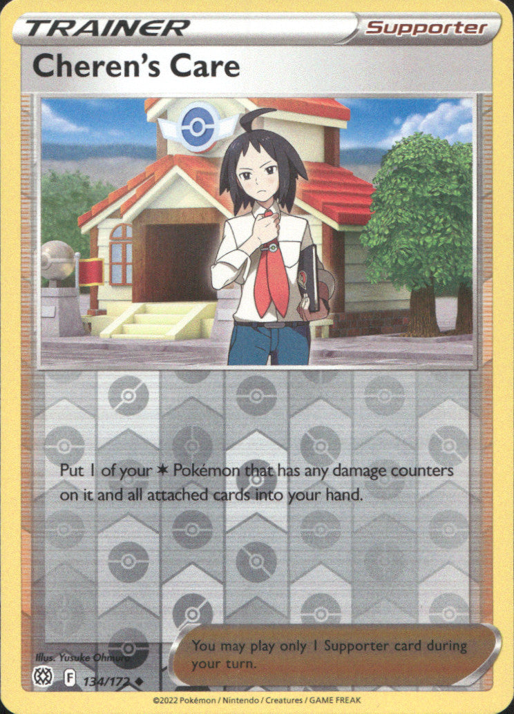 Cheren's Care Reverse Holo Uncommon SWSH09: Brilliant Stars 134/172 NM