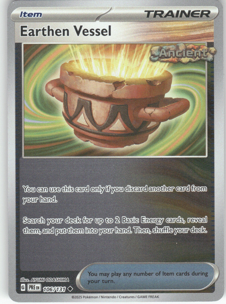 Earthen Vessel Reverse Holo Uncommon SV: Prismatic Evolutions 106/131 NM