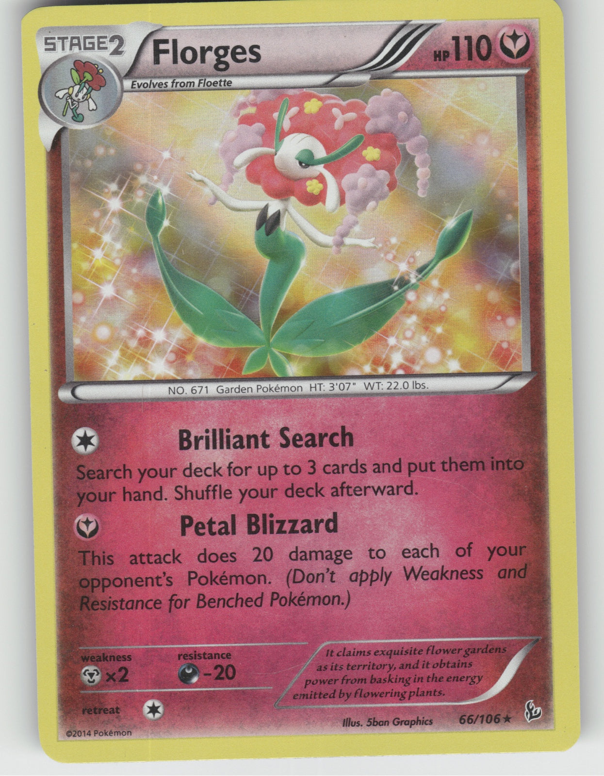 Florges Holo Rare XY - Flashfire 66/106 NM