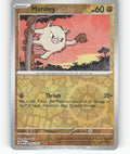 Mankey Reverse Holo Common SV: Scarlet & Violet 151 056/165 NM