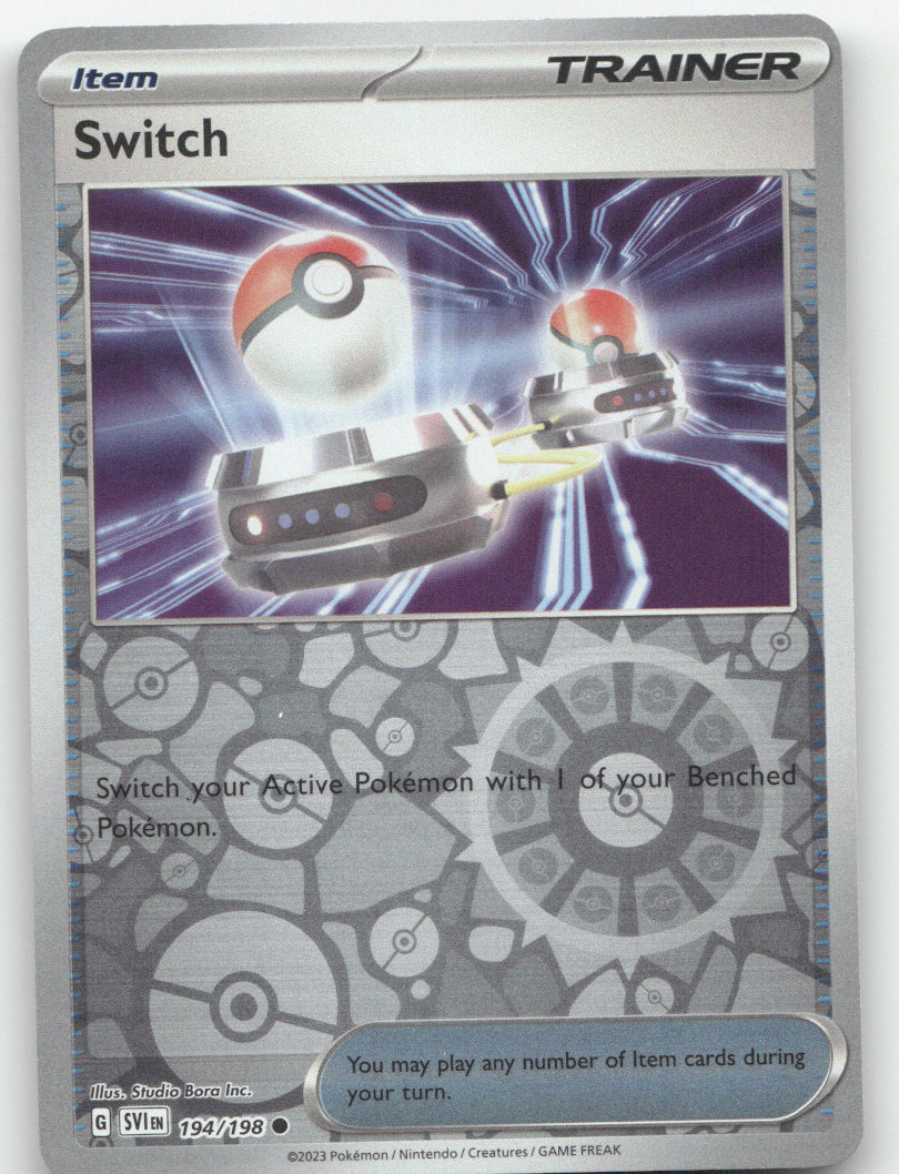 Switch Reverse Holo Common SV01: Scarlet & Violet Base Set 194/198 NM