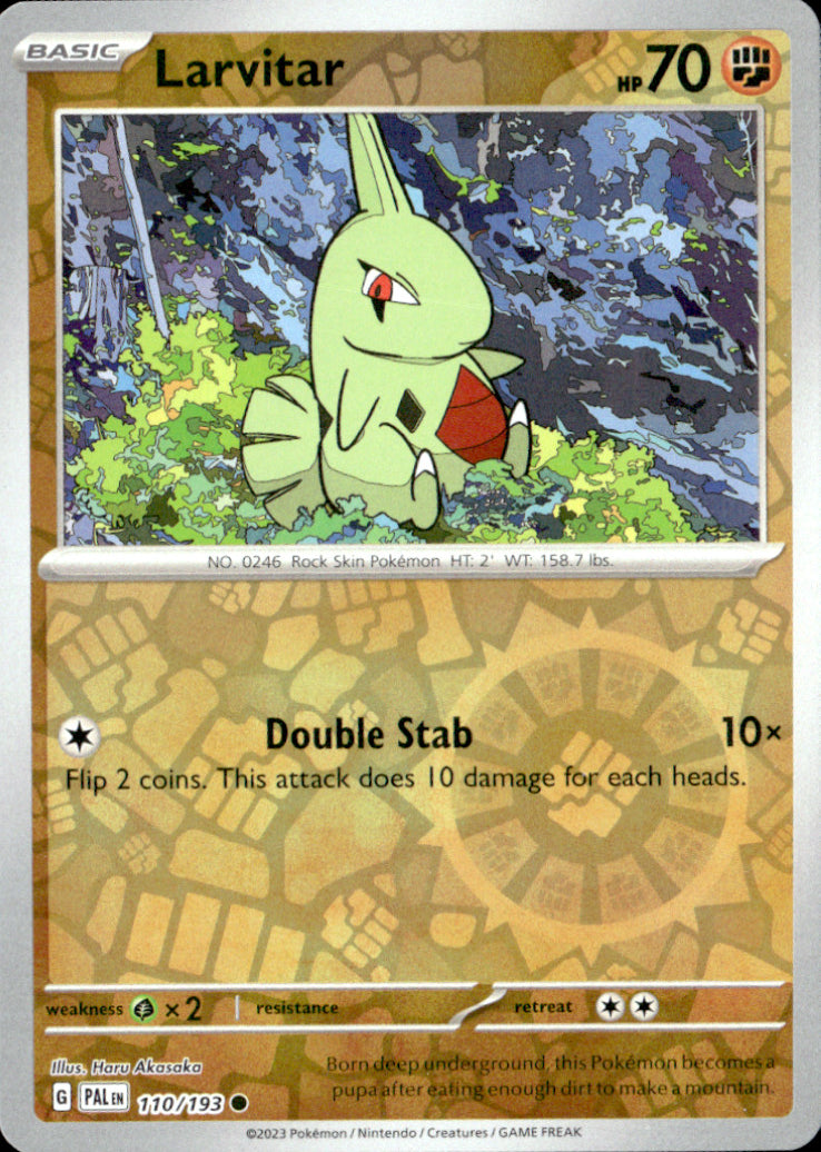 Larvitar Reverse Holo Common SV02: Paldea Evolved 110/193 NM