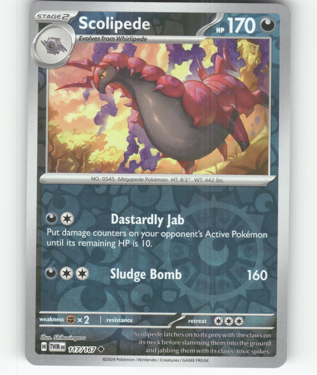 Scolipede Uncommon SV06: Twilight Masquerade 117/167 NM