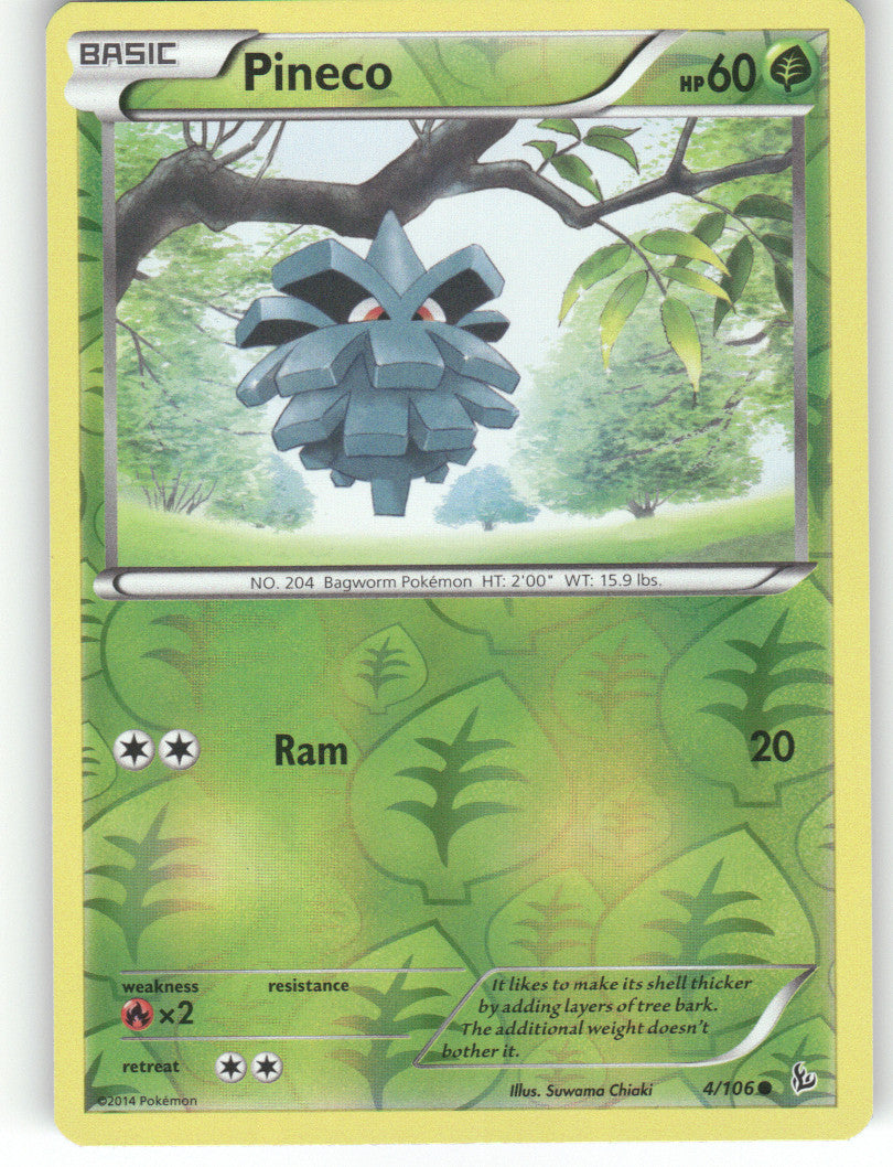 Pineco Reverse Holo Common XY - Flashfire 4/106 NM