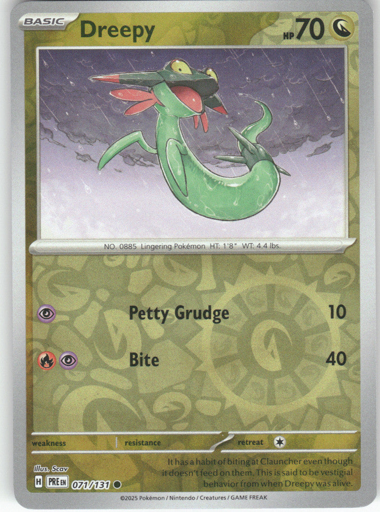 Dreepy Reverse Holo Common SV: Prismatic Evolutions 071/131 NM