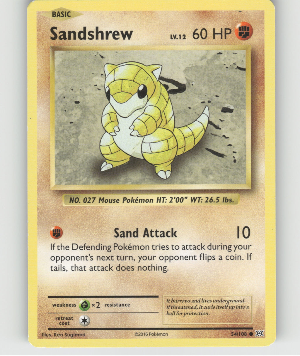 Sandshrew Common XY - Evolutions 54/108 NM