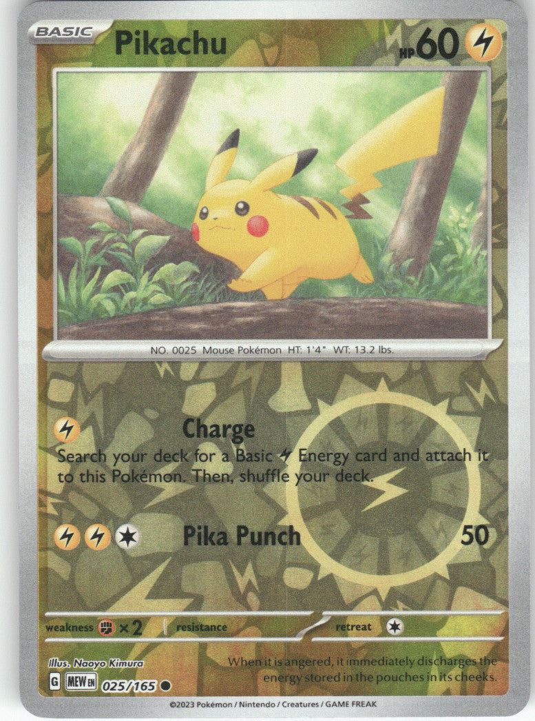 Pikachu Reverse Holo Common SV: Scarlet & Violet 151 025/165 NM