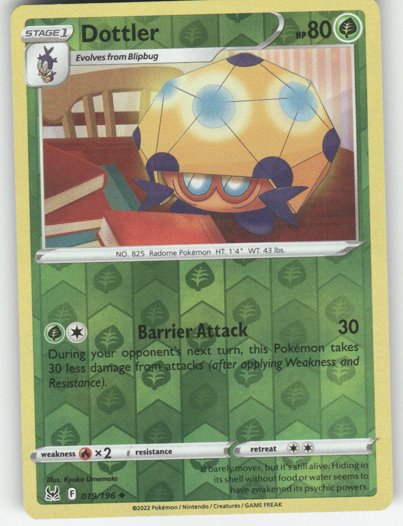 Dottler Reverse Holo Uncommon SWSH11: Lost Origin 019/196 NM