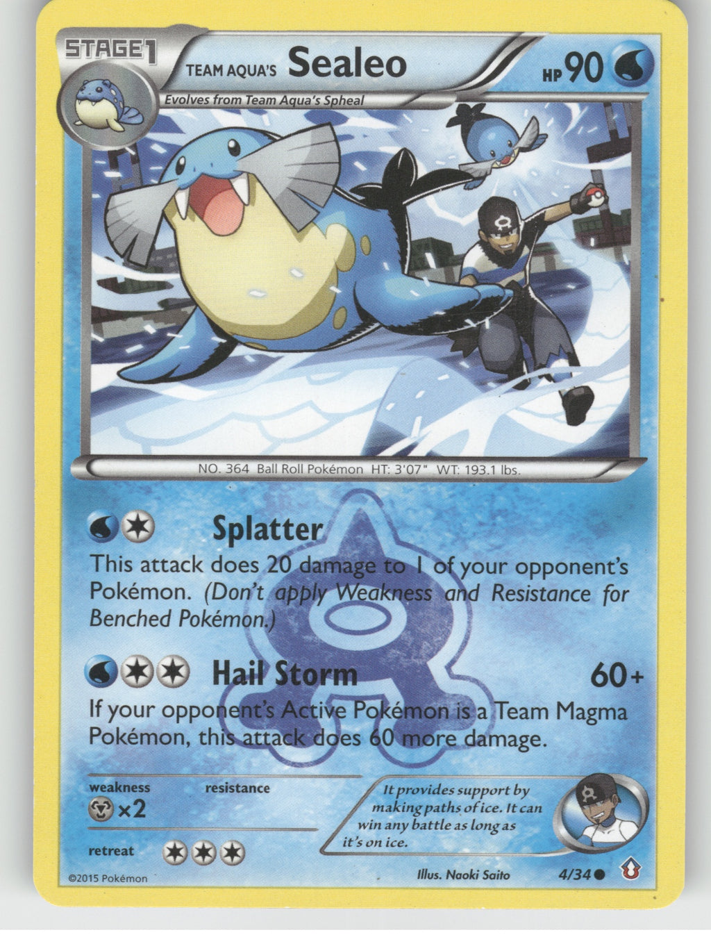 Team Aqua's Sealeo Common Double Crisis 4/34 NM