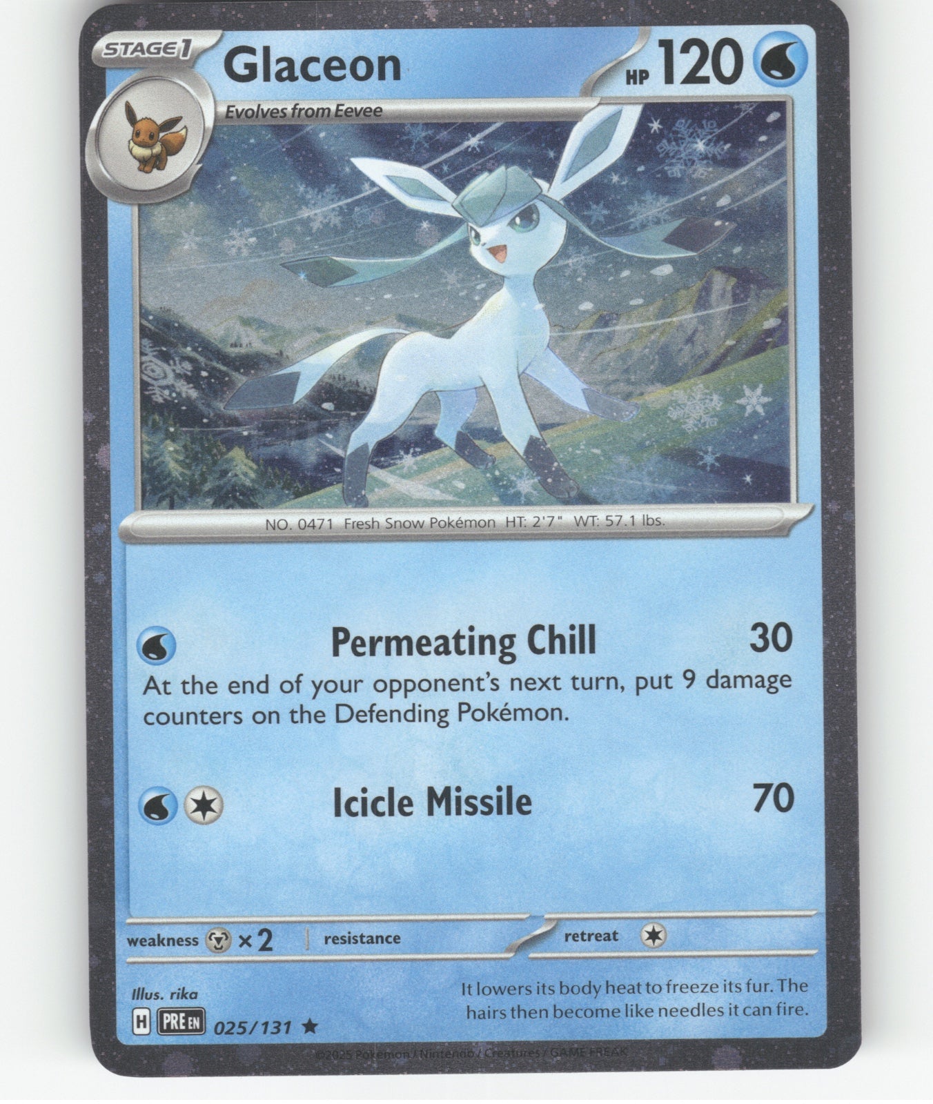 Glaceon (Cosmos Holo) Holo Rare Miscellaneous Cards & Products 025/131 NM