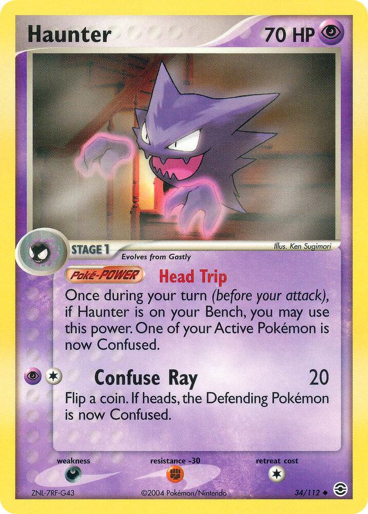 Haunter Uncommon EX FireRed & LeafGreen 34/112 NM