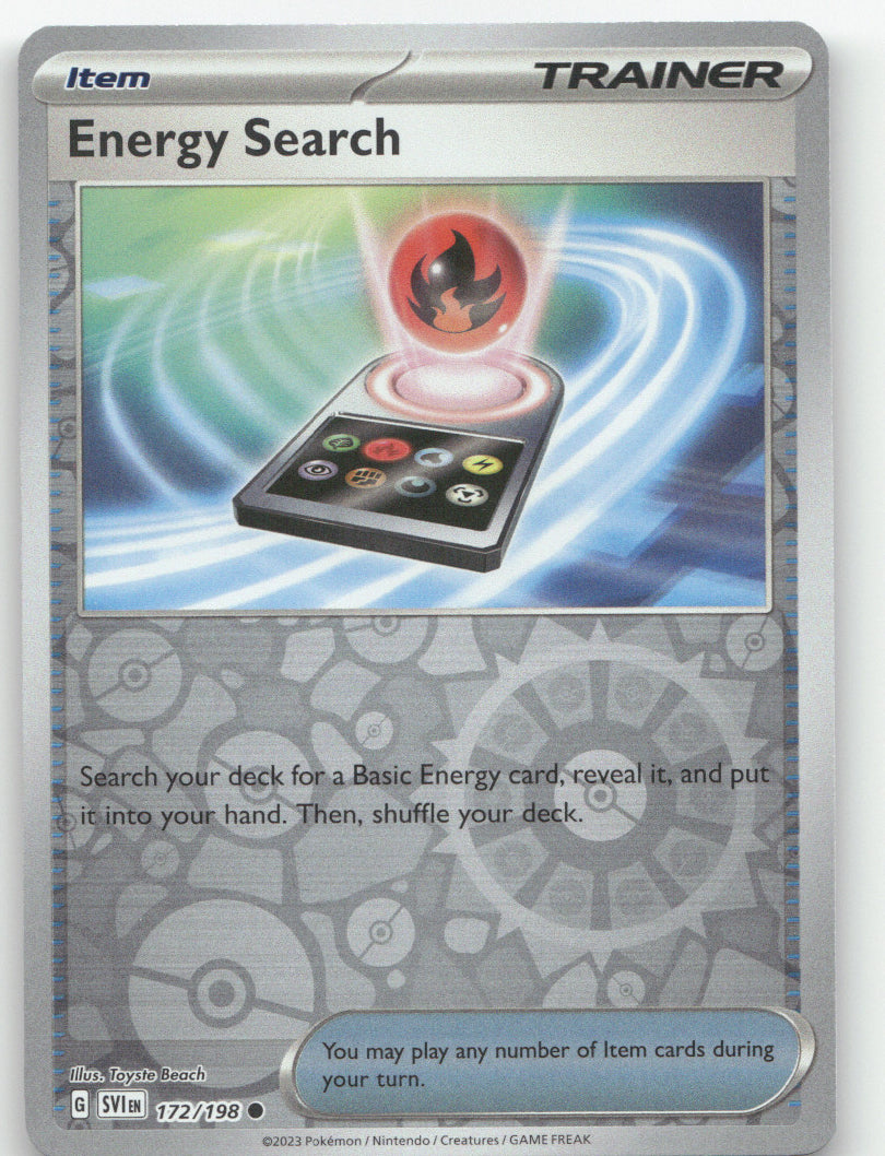Energy Search Reverse Holo Common SV01: Scarlet & Violet Base Set 172/198 NM