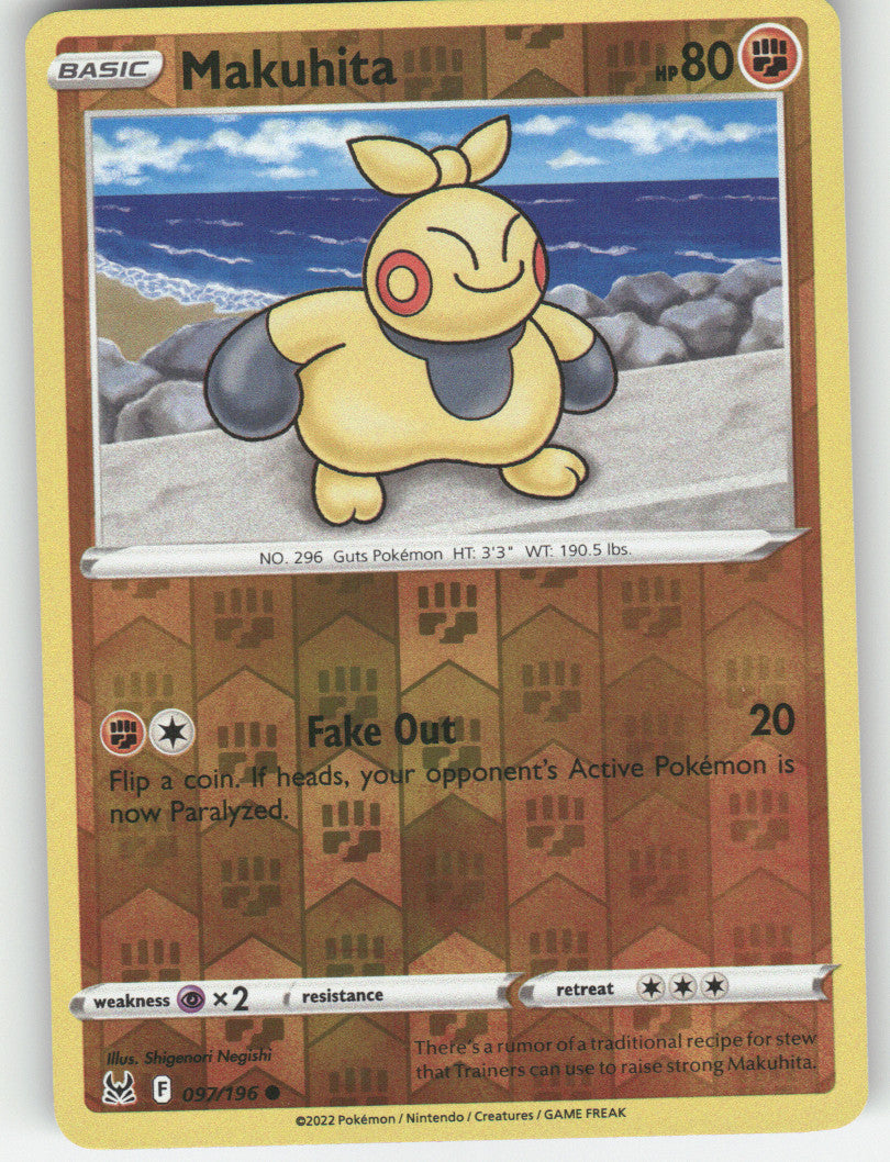 Makuhita Reverse Holo Common SWSH11: Lost Origin 097/196 NM