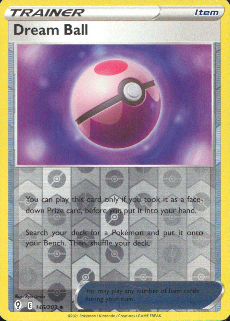 Dream Ball Reverse Holo Uncommon SWSH07: Evolving Skies 146/203 NM