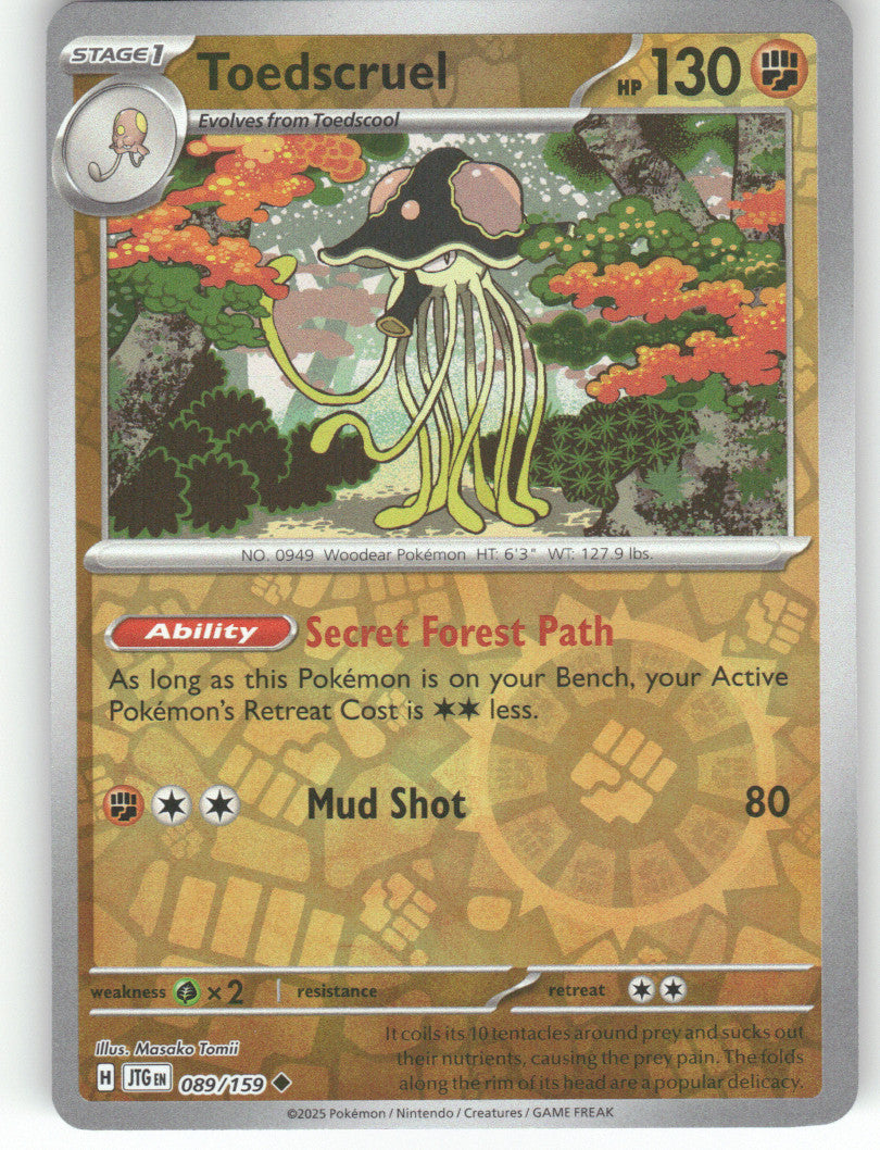 Toedscruel Reverse Holo Uncommon SV09: Journey Together 089/159 NM