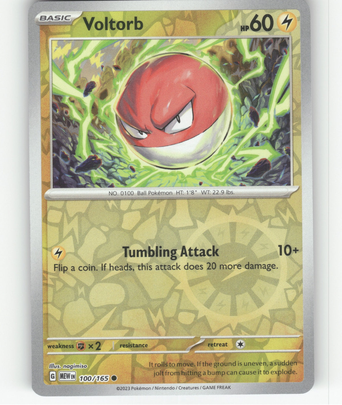 Voltorb Reverse Holo Common SV: Scarlet & Violet 151 100/165 NM