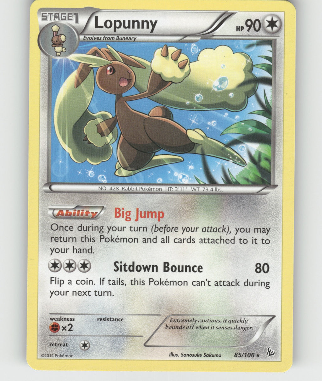 Lopunny Rare XY - Flashfire 85/106 NM