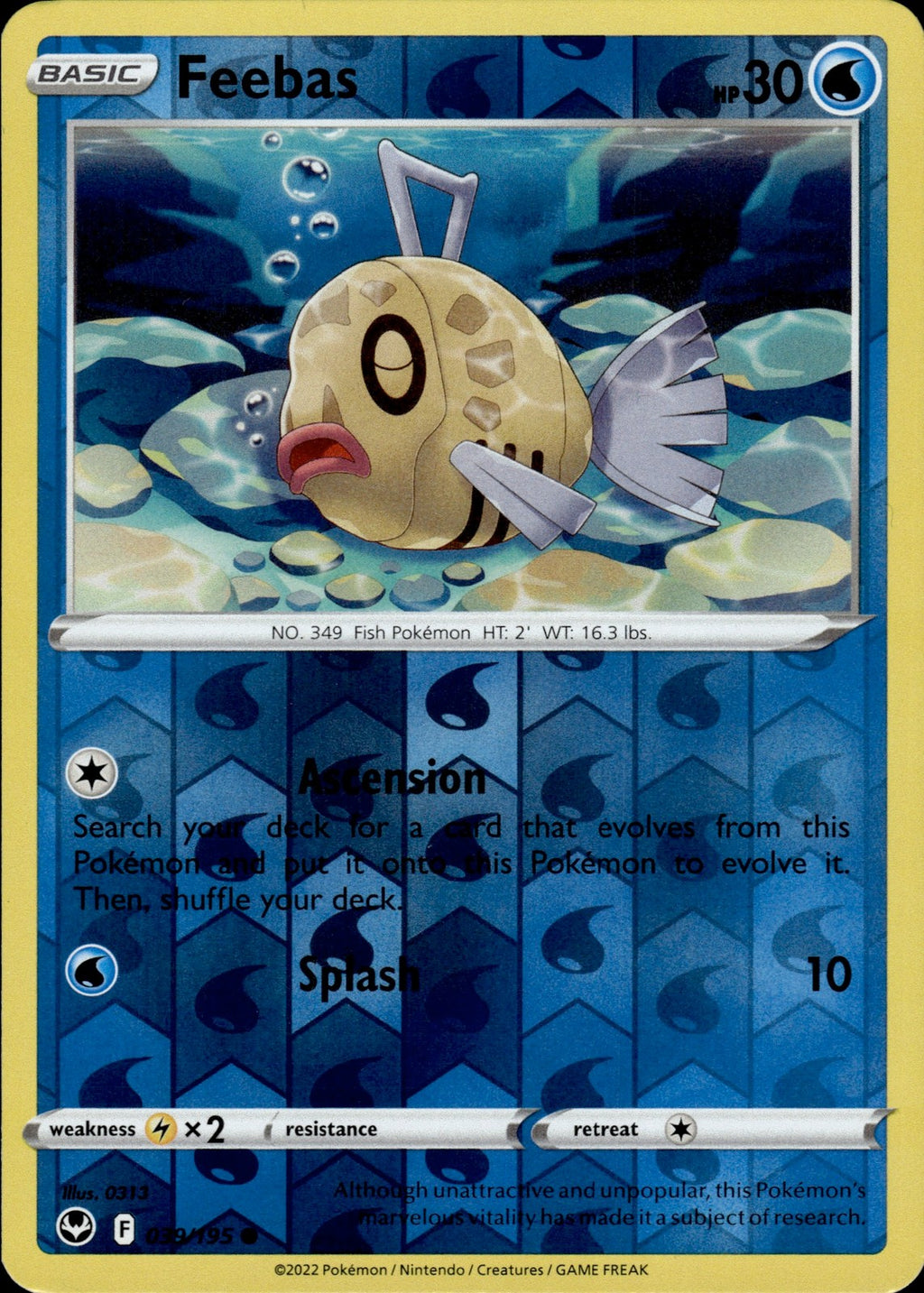 Feebas Reverse Holo Common SWSH12: Silver Tempest 039/195 NM