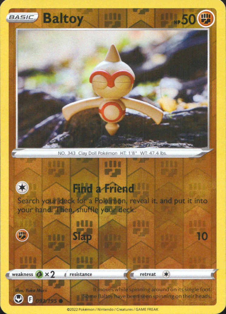 Baltoy Reverse Holo Common SWSH12: Silver Tempest 093/195 NM