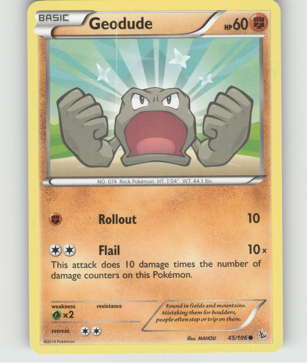 Geodude Common XY - Flashfire 45/106 NM