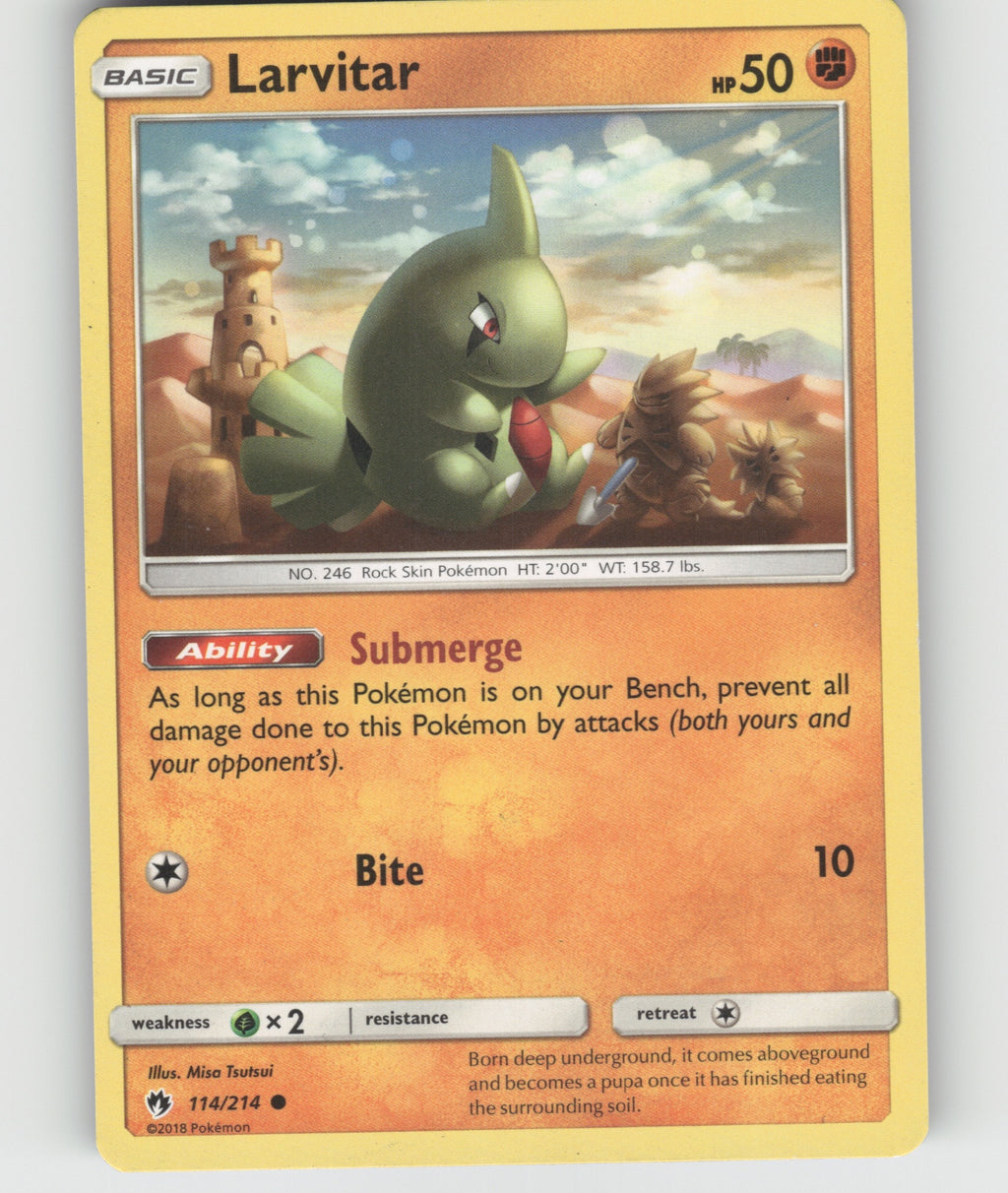 Larvitar (114) Common SM - Lost Thunder 114/214 NM