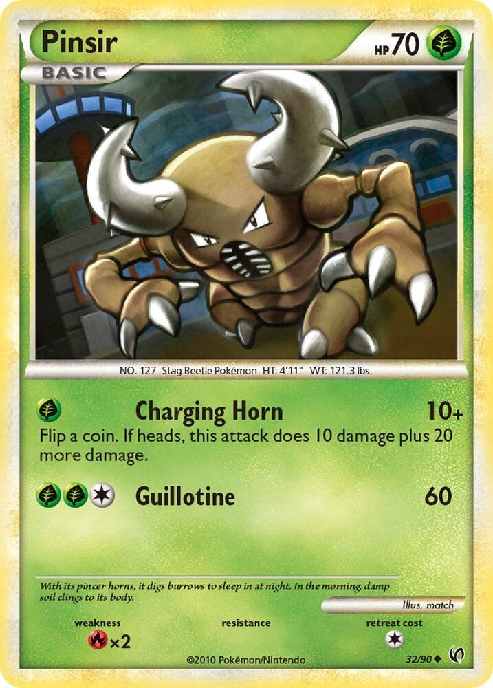 Pinsir Reverse Holo Uncommon Undaunted 32/90 LP