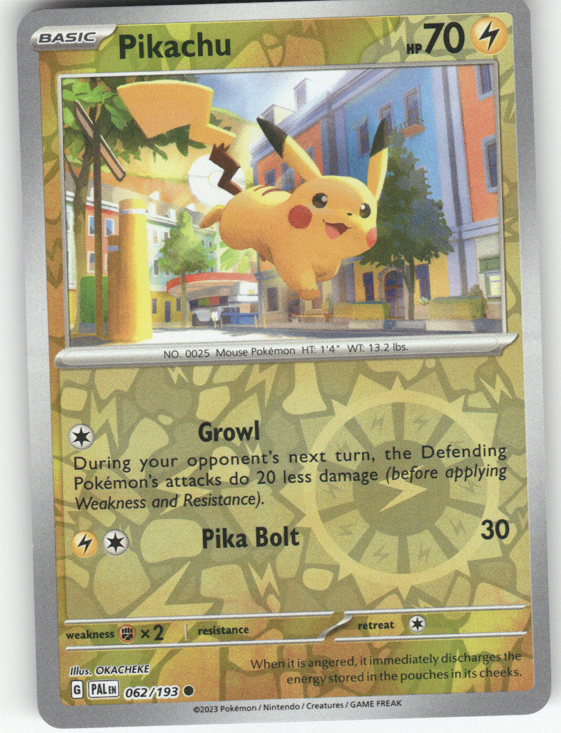 Pikachu Reverse Holo Common SV02: Paldea Evolved 062/193 NM