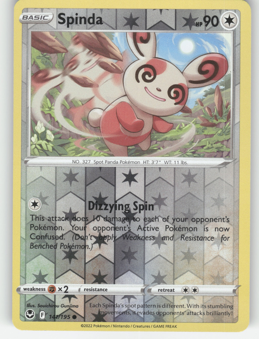 Spinda Reverse Holo Common SWSH12: Silver Tempest 141/195 NM