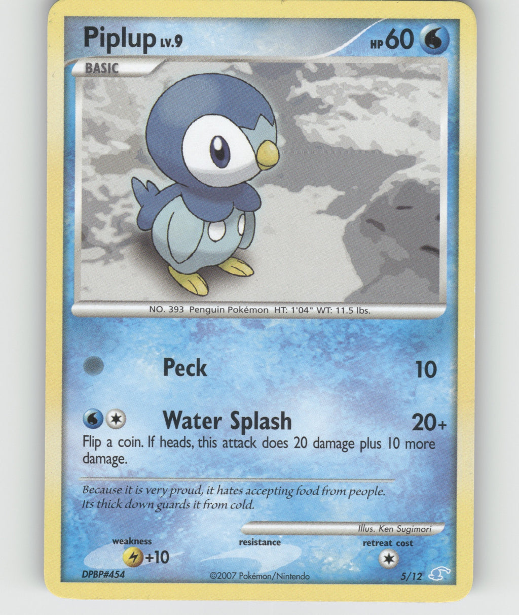 Piplup Common DP Trainer Kit: Manaphy & Lucario 5/12 NM