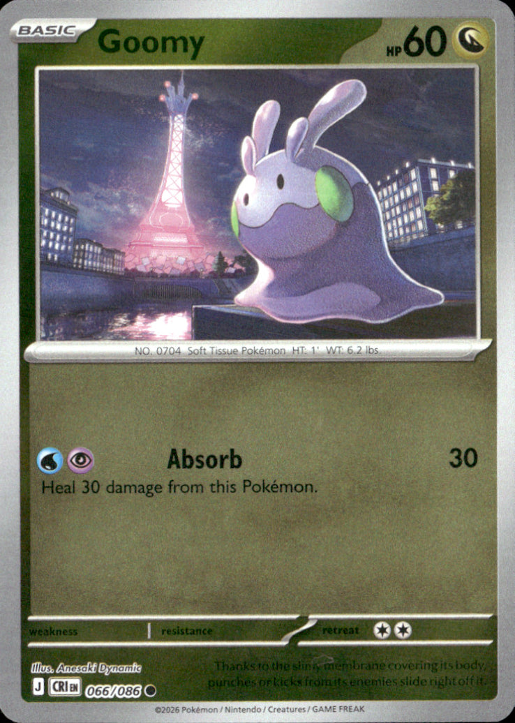 Goomy Reverse Holo Common ME04: Chaos Rising 066/086 NM