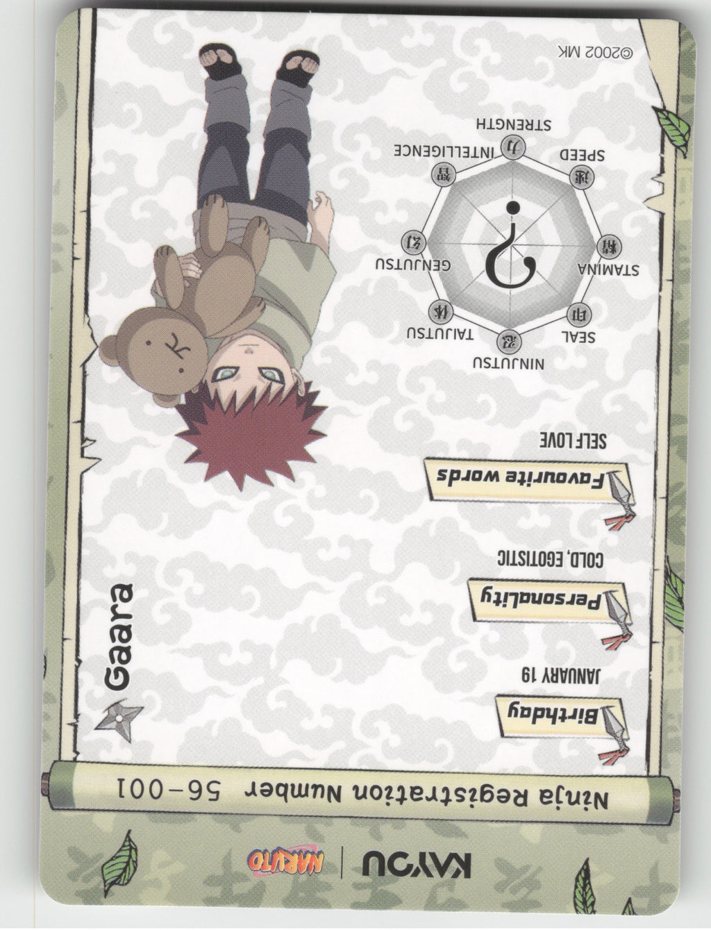 Gaara Base SR Earth Scroll Series 1 011L2 NM back