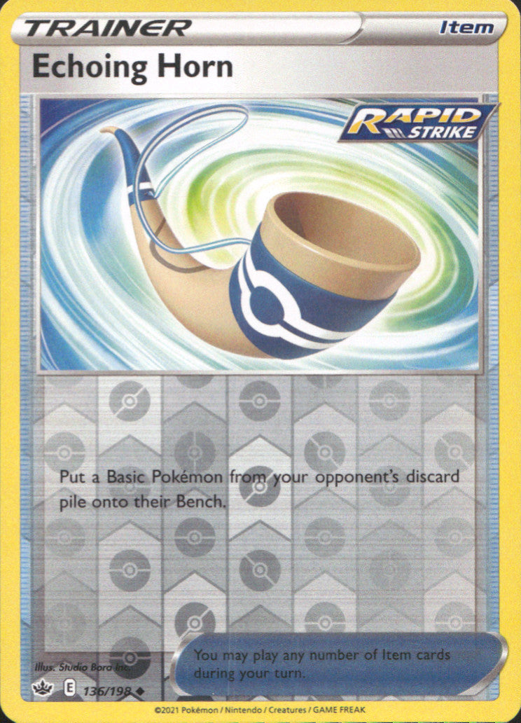 Echoing Horn Reverse Holo Uncommon SWSH06: Chilling Reign 136/198 NM