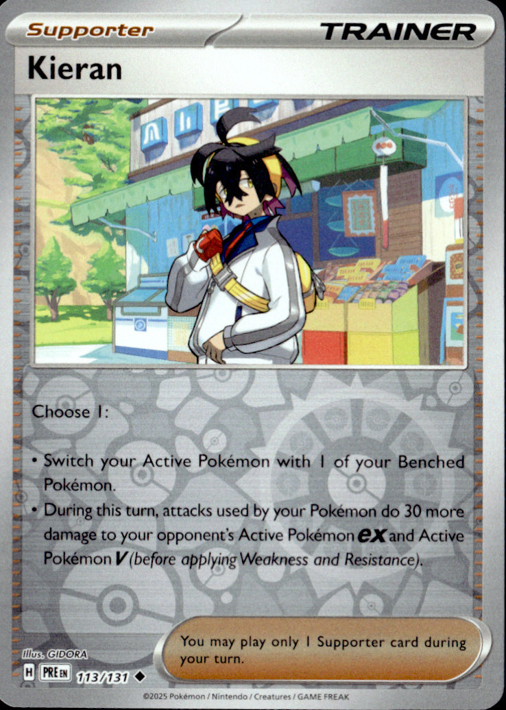 Kieran Reverse Holo Uncommon SV: Prismatic Evolutions 113/131 NM