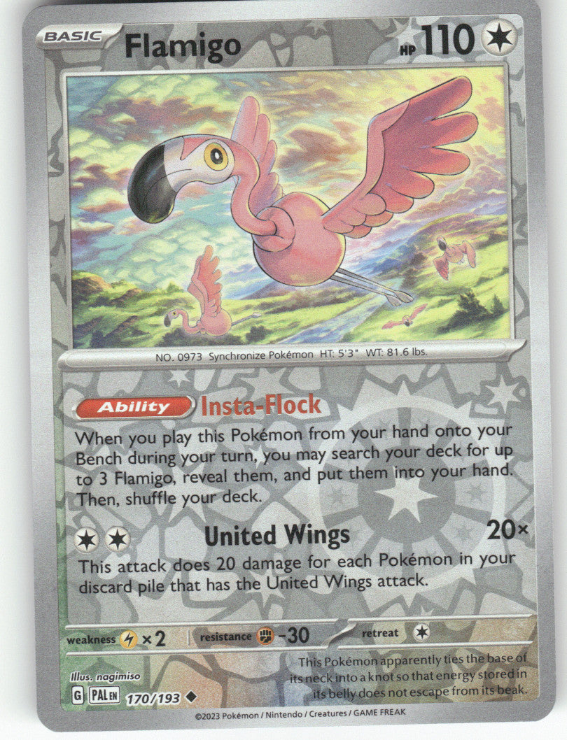 Flamigo Reverse Holo Uncommon SV02: Paldea Evolved 170/193 NM