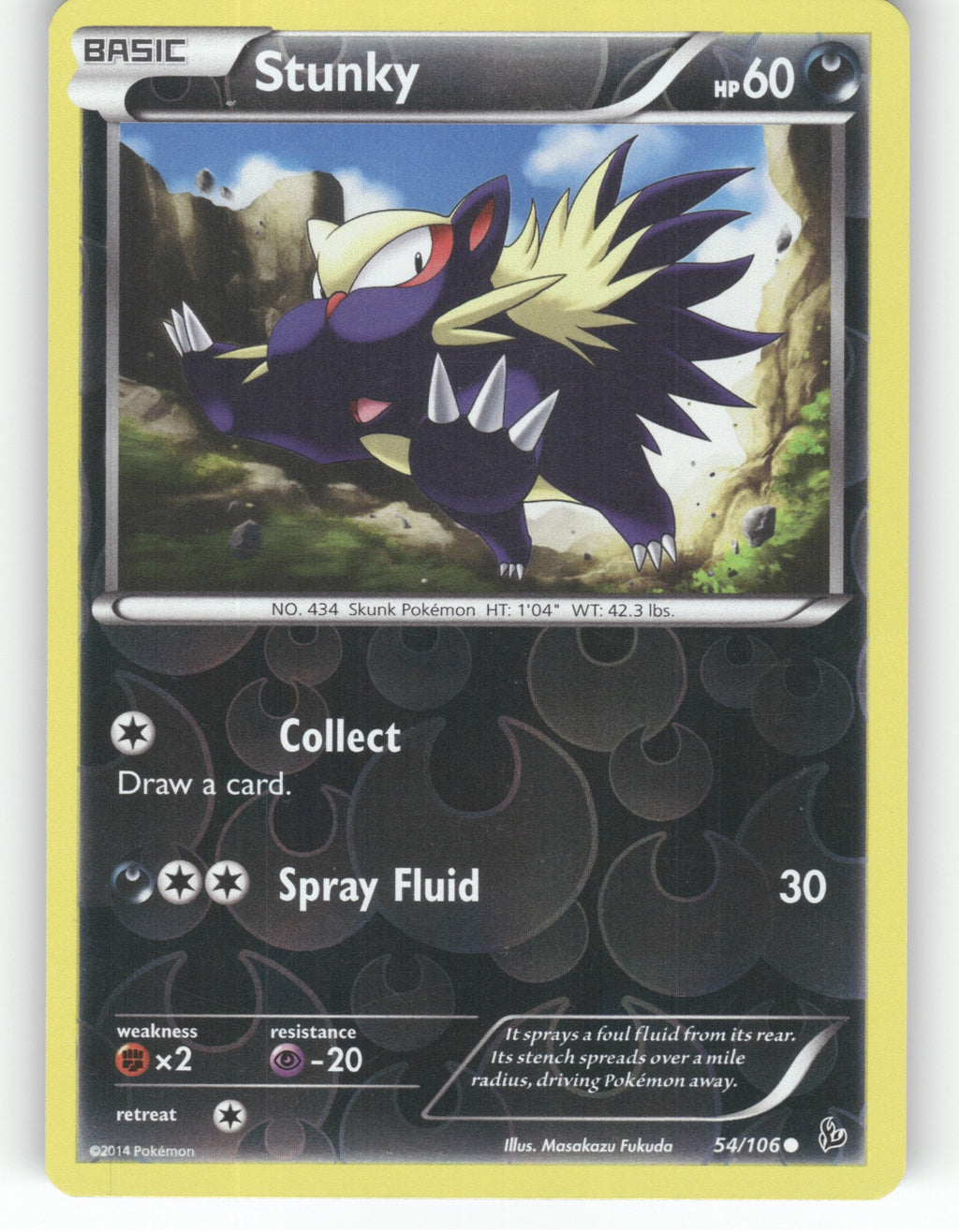 Stunky (54) Reverse Holo Common XY - Flashfire 54/106 NM